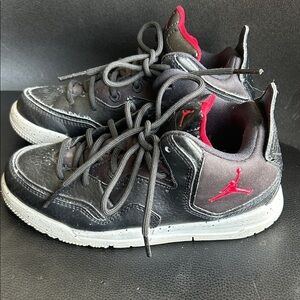 Nike Jordan Kids Black and Red Sneakers excellent condition size 12